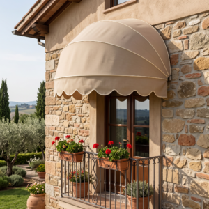 cappottina tenda per finestra rotonda