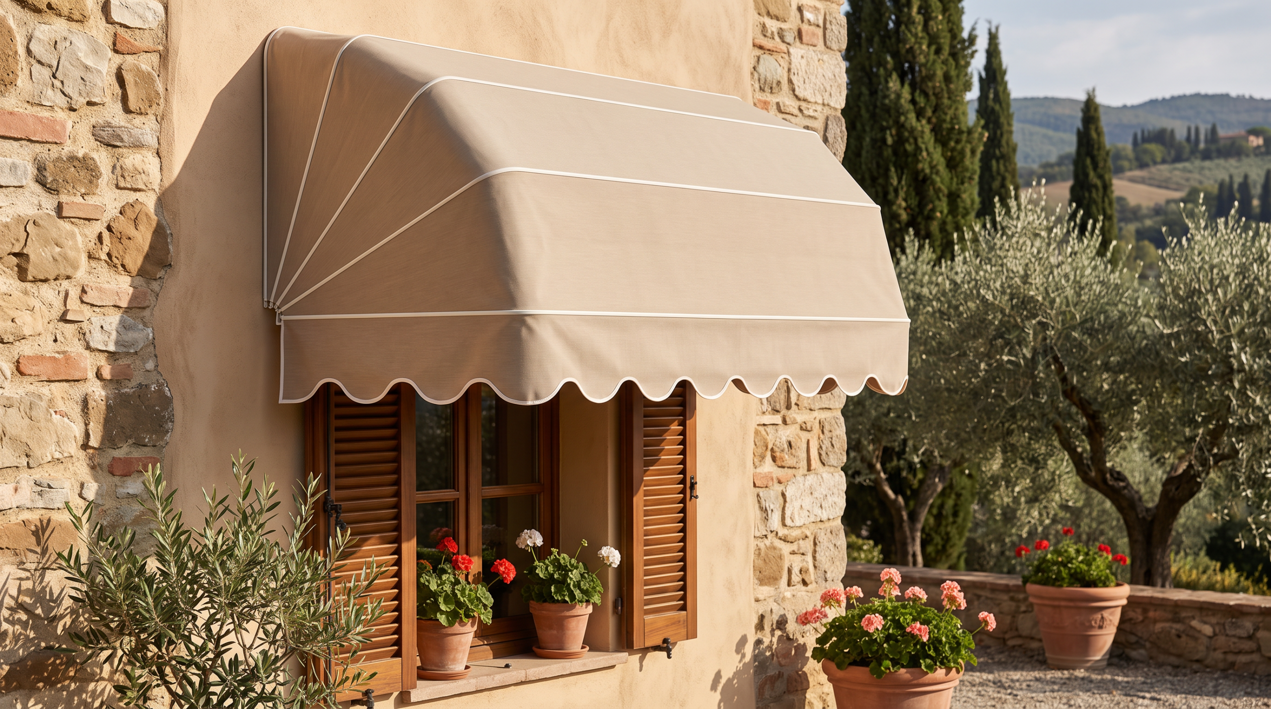 Tenda da sole a cappottina Alba su misura per finestra di casa