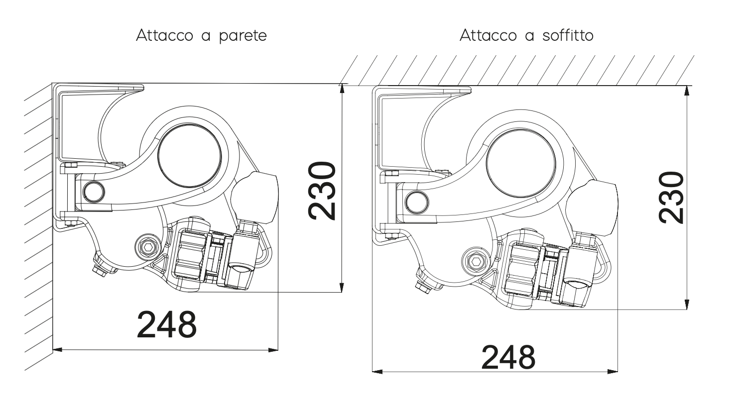 tenda da sole sistema di montaggio
